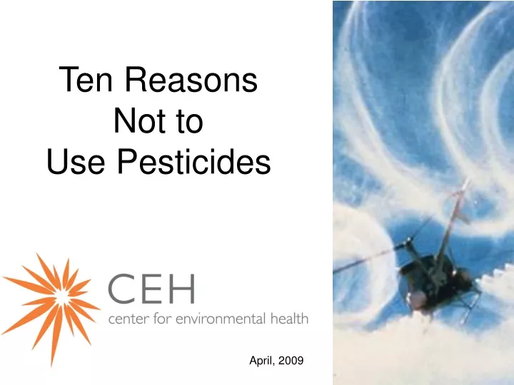 ten reasons not to use pesticides