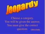 Jeopardy: Women's, Infants', and Children's Codes - slide 1