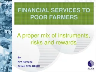 A proper mix of instruments, risks and rewards