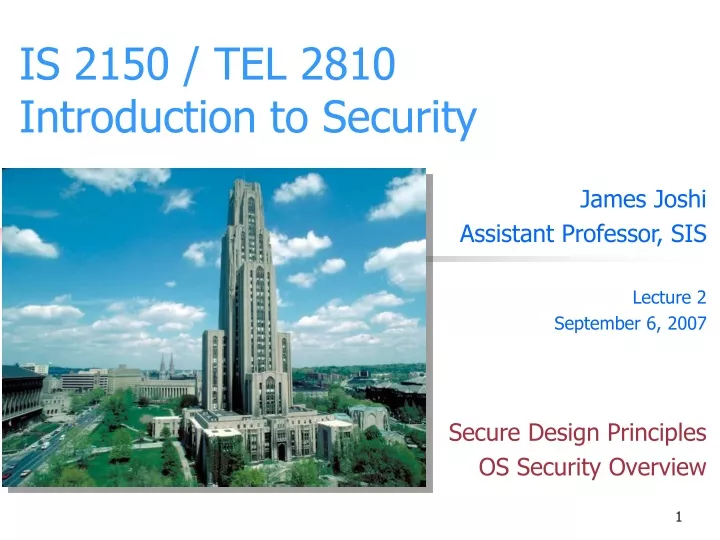 is 2150 tel 2810 introduction to security