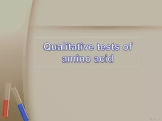 Qualitative tests of  amino acid