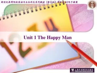 Unit 1 The Happy Man