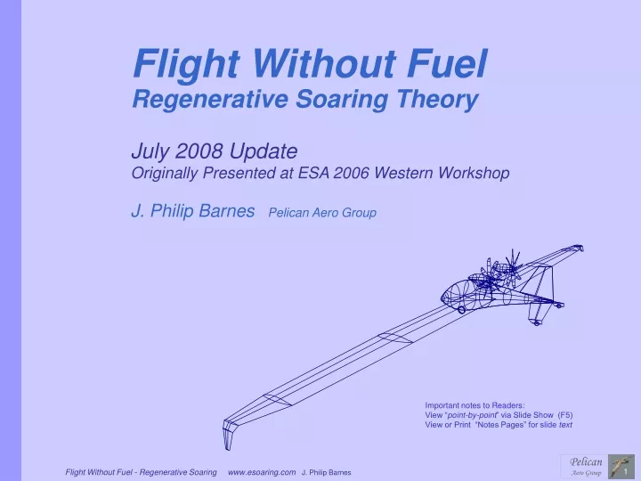 flight without fuel regenerative soaring theory