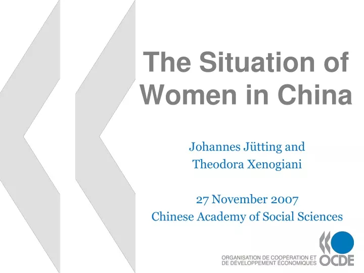 the situation of women in china