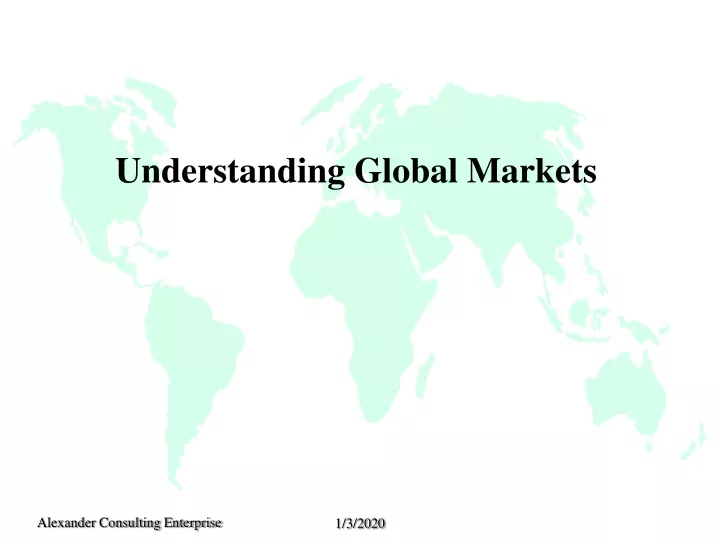 understanding global markets