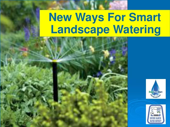 new ways for smart landscape watering