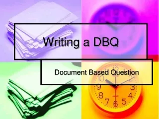 Writing a DBQ