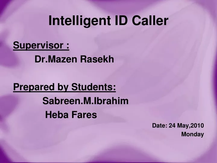 intelligent id caller