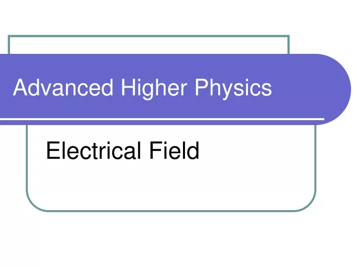 advanced higher physics