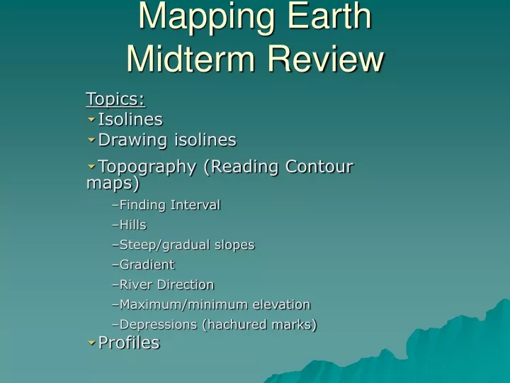 mapping earth midterm review