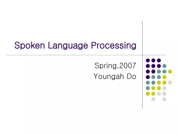 spoken language processing