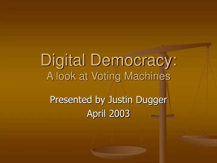 digital democracy a look at voting machines