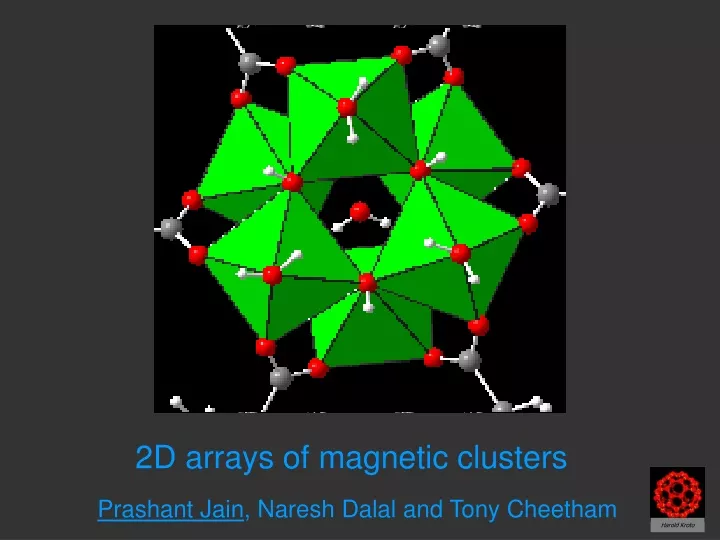 2d arrays of magnetic clusters