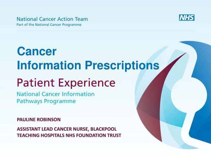 cancer information prescriptions
