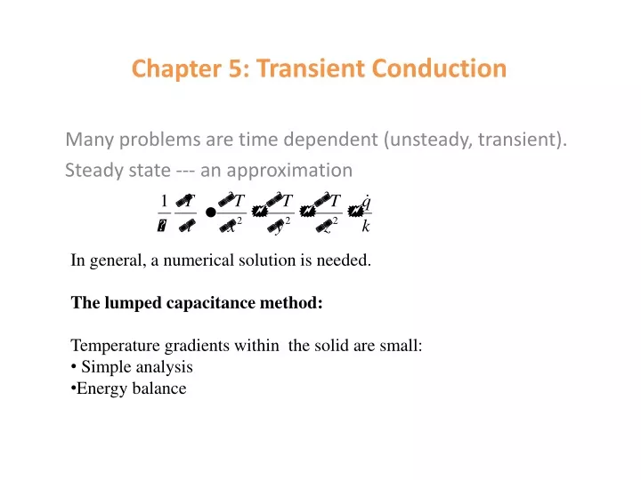 chapter 5 transient conduction