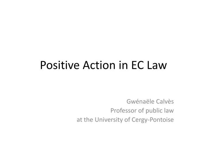 positive action in ec law