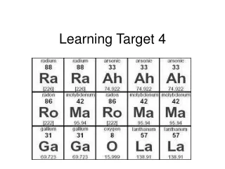 Learning Target 4
