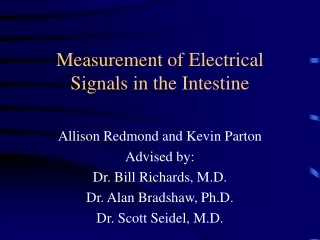Measurement of Electrical Signals in the Intestine