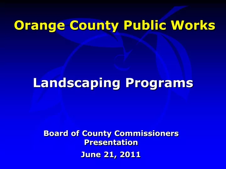orange county public works