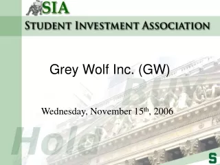 Grey Wolf Inc.  ( GW )