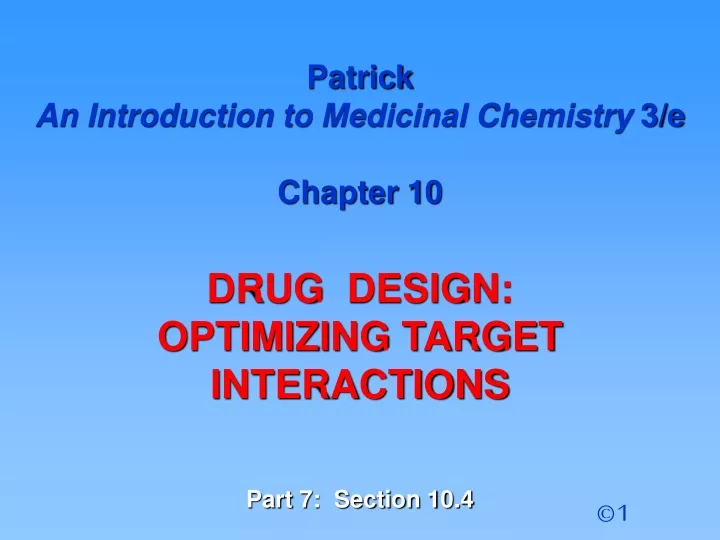 patrick an introduction to medicinal chemistry