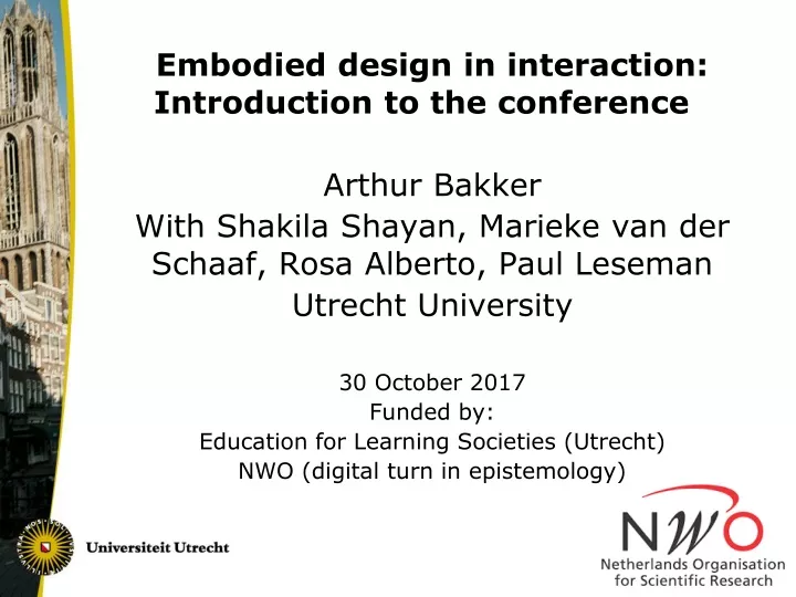 embodied design in interaction introduction