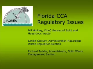 Florida CCA  Regulatory Issues