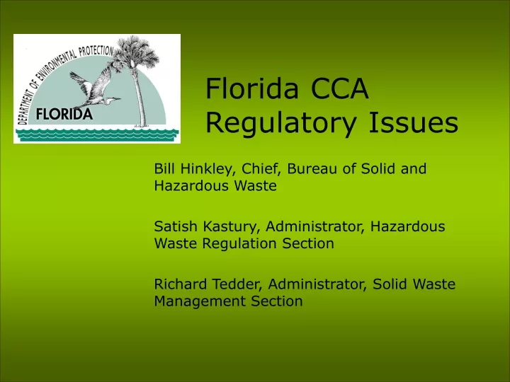 florida cca regulatory issues