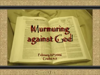 Murmuring against God
