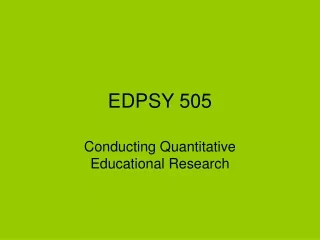 EDPSY 505