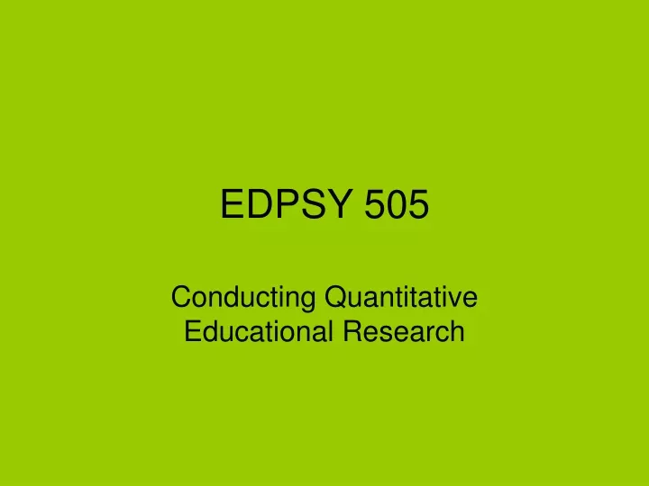 edpsy 505