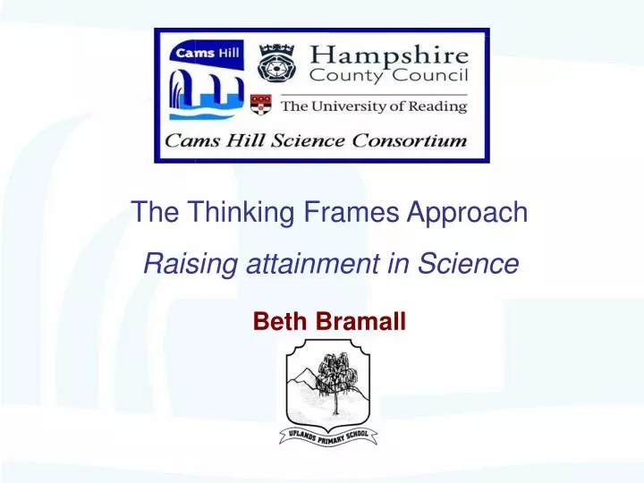 the thinking frames approach raising attainment