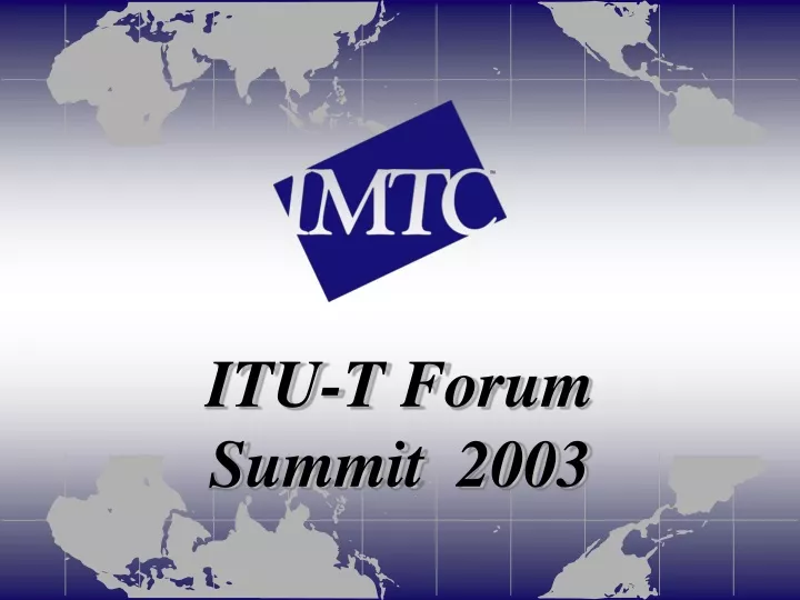 itu t forum summit 2003