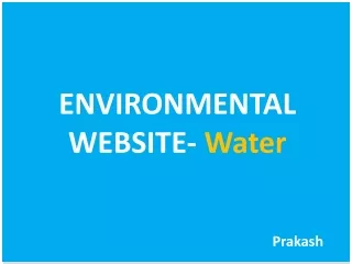 ENVIRONMENTAL WEBSITE-  Water