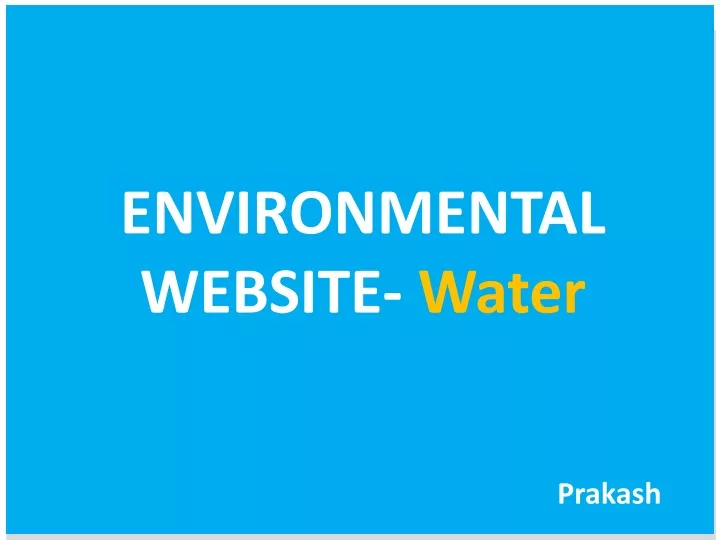 environmental website water