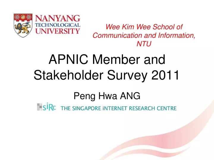 apnic member and stakeholder survey 2011