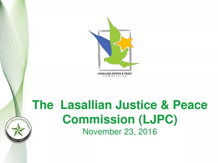 the lasallian justice peace commission ljpc november 23 2016