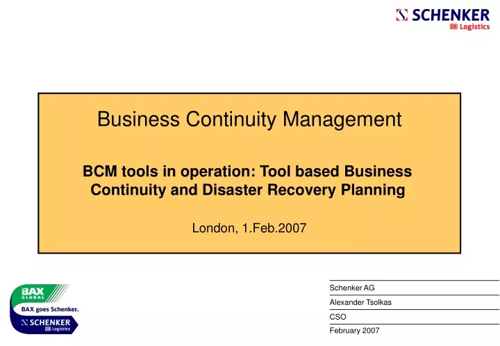 business continuity management bcm tools