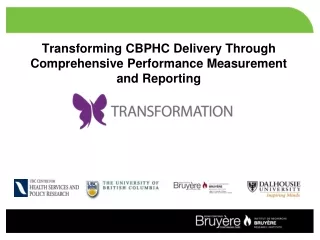 Transforming CBPHC Delivery Through Comprehensive Performance Measurement and Reporting