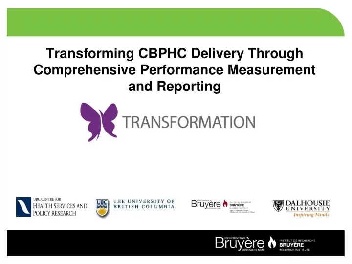 transforming cbphc delivery through comprehensive