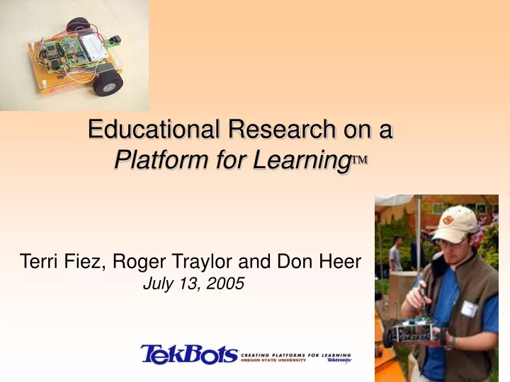 educational research on a platform for learning tm