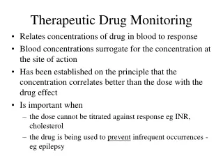 Therapeutic Drug Monitoring