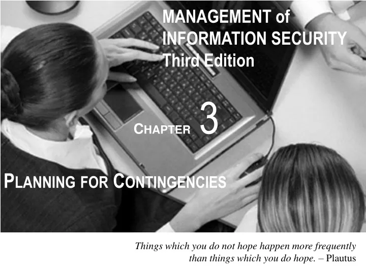 management of information security third edition