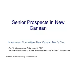 Senior Prospects in New Canaan