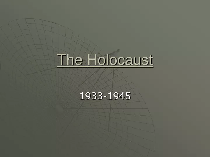 the holocaust