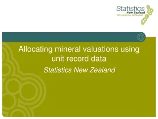 Allocating mineral valuations using unit record data