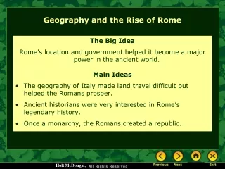 Geography and the Rise of Rome