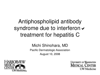 Antiphospholipid antibody syndrome due to interferon   treatment for hepatitis C