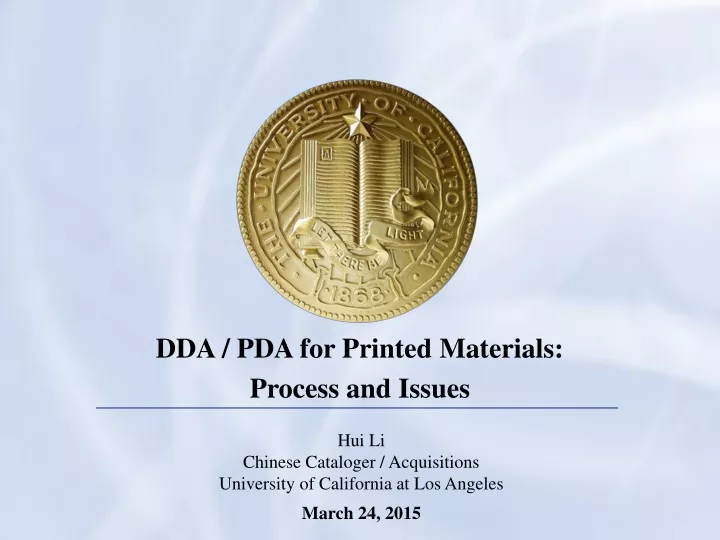 dda pda for printed materials process and issues