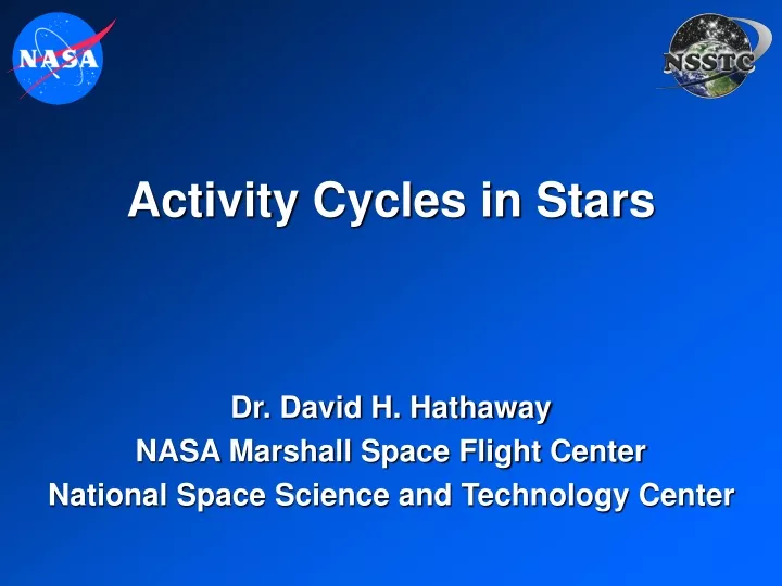 activity cycles in stars